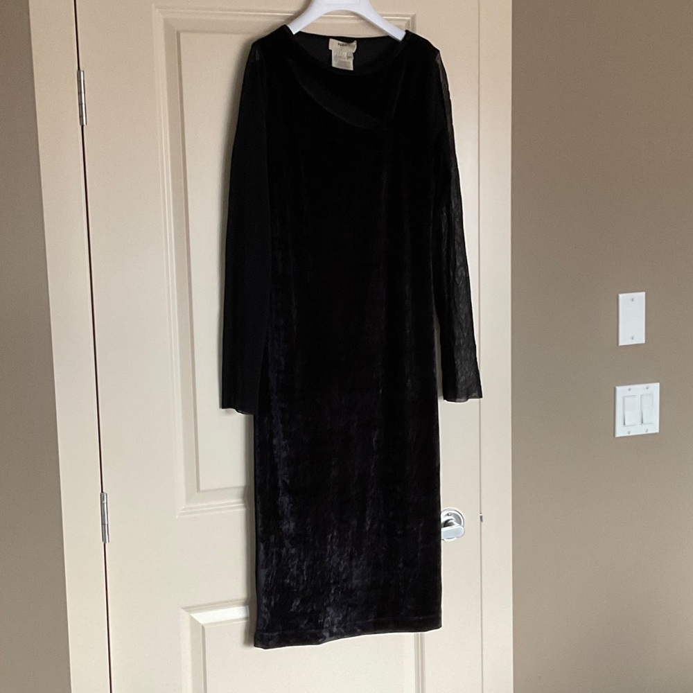 Fuzzi stretch velvet evening dress
